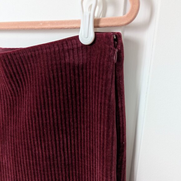 Anthropologie Burgundy Flare Pants - Picture 4 of 7